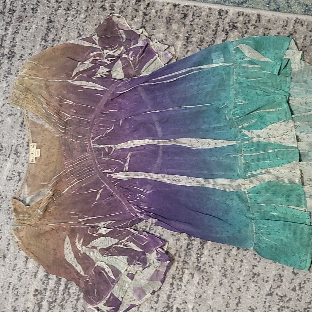 Live and let live medium rainbow sheer overlay